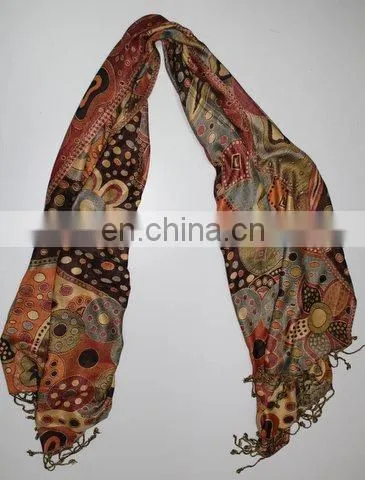 Viscose Pashmina Jamawar Shawls and Scarves photo-2