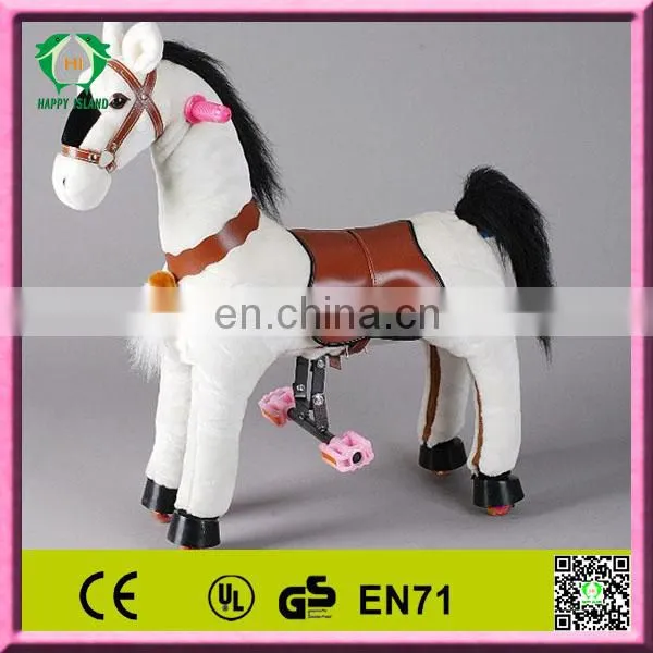 HI Top Quality Plush PU Mechanical Horse on Riding, Ride on Horse Toys for Kids photo-2
