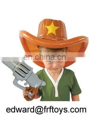 Inflatable Cowboy Hat and Gun