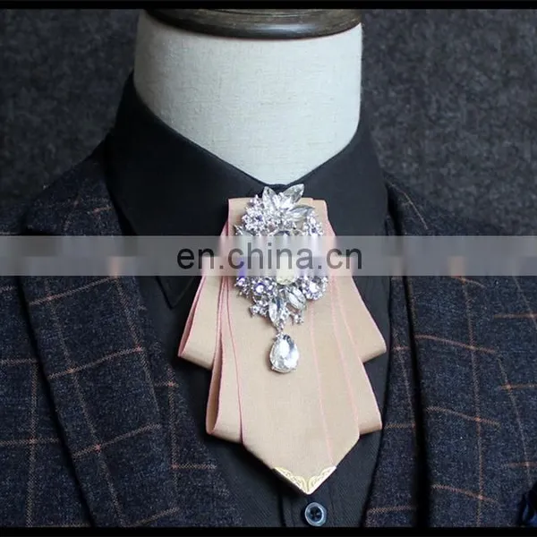 Aidocrystal Fashion Mens Tie Handmade Rhinestone Neck Tie Classic Jacquard Silk Ties for Men Suits photo-2