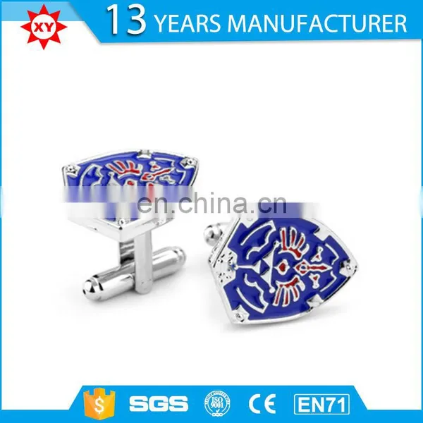 synthetic enamel plating silver cufflinks