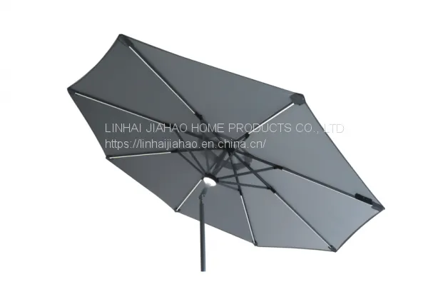 270-8 Market Umbrella With LED Straight Light and Center Lamp Light photo-3