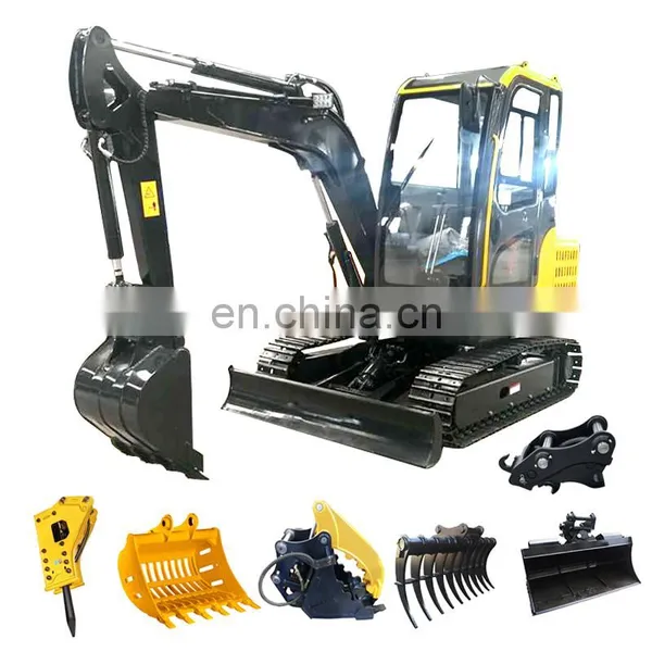 FREE SHIPPING Mini Digger CE/EPA/EURO 5 China Wholesale Compact Mini Excavators 1 Ton Prices With Thumb Bucket for Sale photo-2