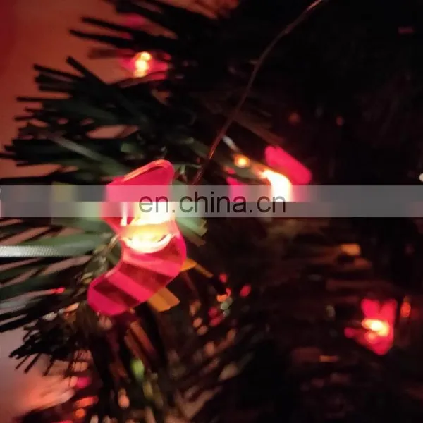 Led Safety Holiday Curtain String Lighting Home Christmas Decoration Santa Sock Fairy Lights Strip Light Decor Indoor Outdoor photo-6