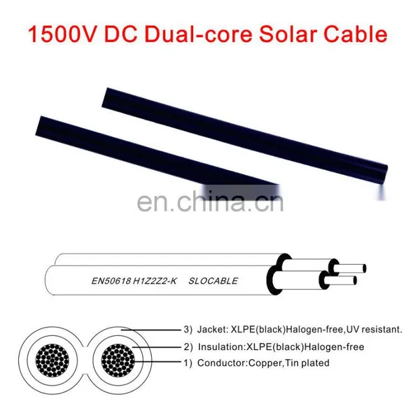 UV Resistance XLPE Dual Core 14 AWG 2.5mm2 Electrical Solar Cable photo-6