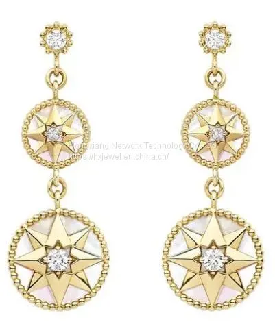 Octagonal Compass Shell Earrings photo-3