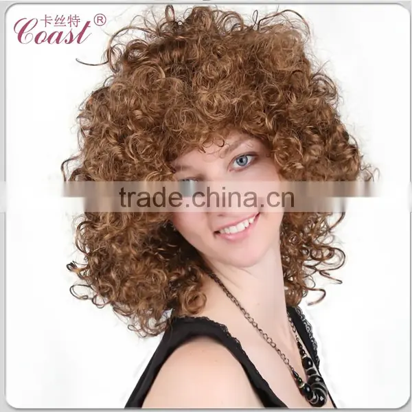 Cheap Brown Big Afro Wigs Synthetic photo-2