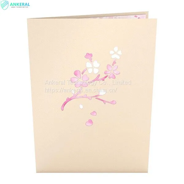 2022 Best Sellers Cherry Blossom 3D Pop-up Cards Birthday Greeting Cards for Mom photo-3