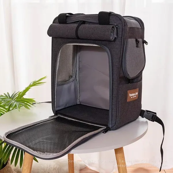 Multi-Functional Reflective Cat and Dog Carrying Bag Breathable Backpack and Trolleys With Custom Logo Hands-Free Shoulder Bag photo-5
