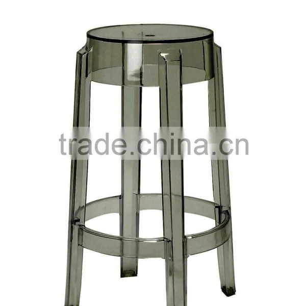 High 65cm Commercial Furniture Transparent PC Plastic Bar Stool photo-2