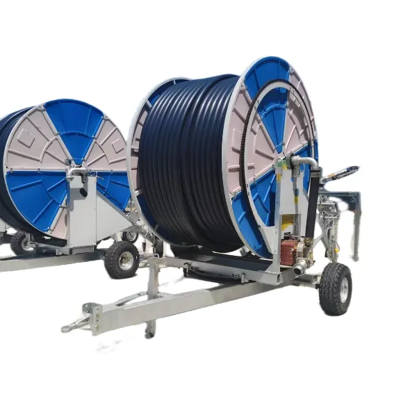 90mm Diameter Pipe 450m Hose Turbine Driven Traveling Reel Sprinkler Irrigation Machine for Ultimate Agricultural Watering Solution photo-2
