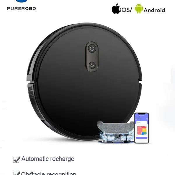 PUREROBO S1-Robot Vacuum Cleaner With APP & Remote Control 3 In 1 Wet Dry Mopping & Sweeping & Vacuum Dust 4 Cleaning Modes Real-time Mapping