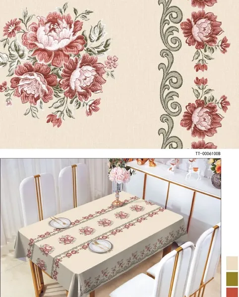 Fannel Back of Flower Oil Tablecloth Waterproof, Oil-proof, Easy to Clean, Perfect for Home Dining Tablecloth photo-2