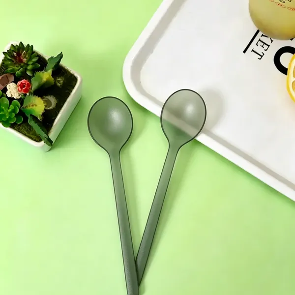 Clear PS Plastic Spoon 16.6cm for Home & Restaurant Use Individual Packaging Spoon photo-2