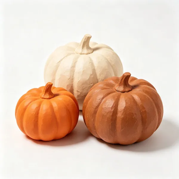 Non-Toxic Dye Moulded Pulp Pumpkin Food Safe 100% Recycled Pulp Fall Decor, Thanksgiving Ornament, Holiday Craft