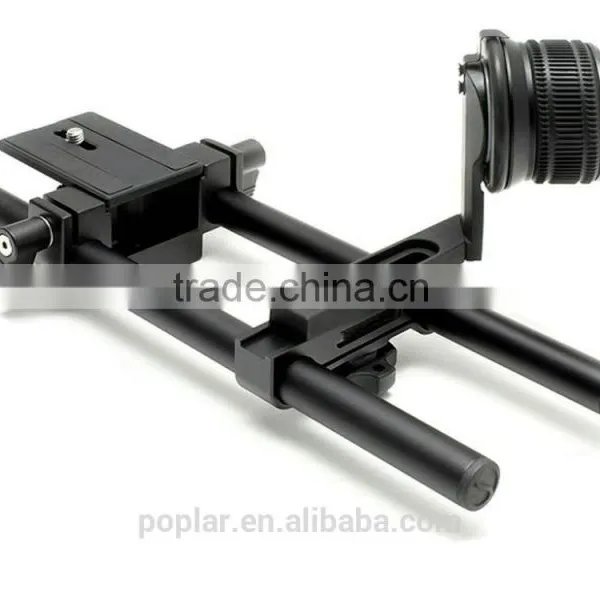 Poplar DSLR Rig Video Camera Shoulder Rig With Follow Focus Matte Box for DV Camcorder