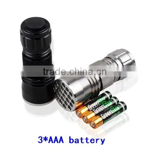 LED UV Flashlight Small 380-385nm Wave Band 21 LED UV Flashlight photo-3