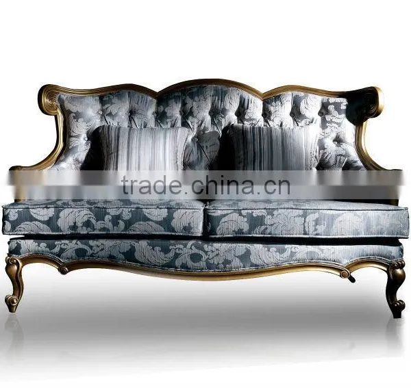 Classic Hand Carved Living Room Furniture Antique Sectional Sofa Set With Gold Foil A15360 photo-4
