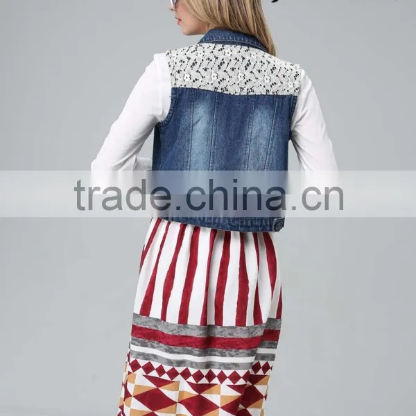 Women Fashion Retro Joker Sleeveless Denim Vest Girls photo-6