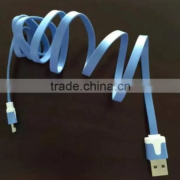 Colorful Flat Noodle Usb Data Cable for Charging and Transmit Wholesale Price Hight Quality photo-2