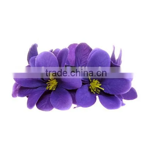 New Woman Hair Accessories Hairband Elastic Colourful Hairband Handmade Hair Accessories Purple Flower Headband photo-3