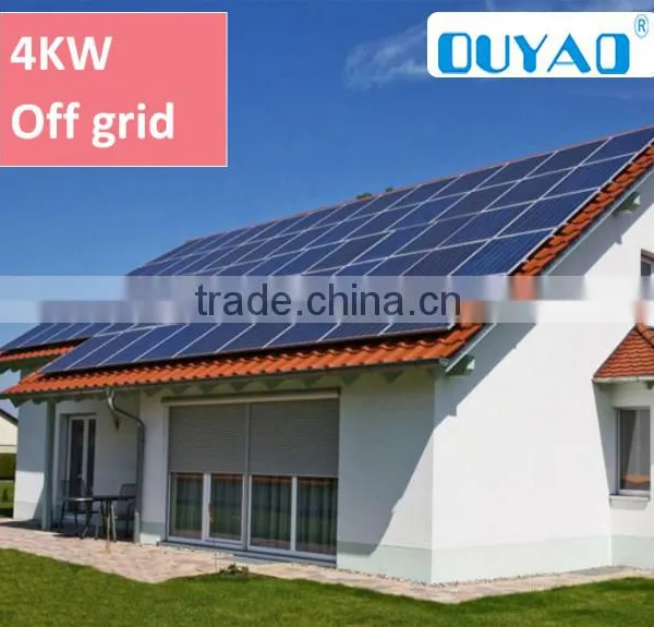 Good Sale ~High Efficiency and Good Quality 4KW Off Grid Solar Panel System , Solar Power System Home