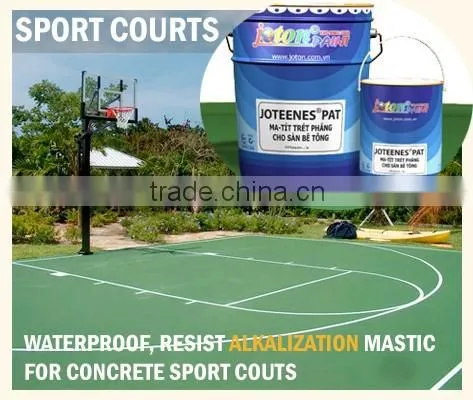 Waterproof Mastic, Resist Abrasion, Alkalization for Sport Courts JOTEENES PAT