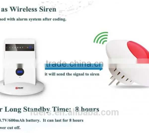 Low Price Mushroom-shape Two Way Power 110db Sound Wireless Flashing Light Siren for Alarm System photo-3