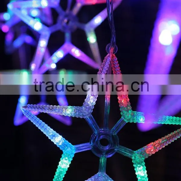 Xmas 60LED for 6pieces Star Curtain Light