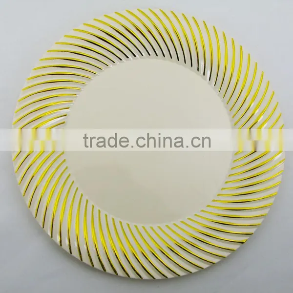 Disposable Round Plastic Plate for Wedding photo-4