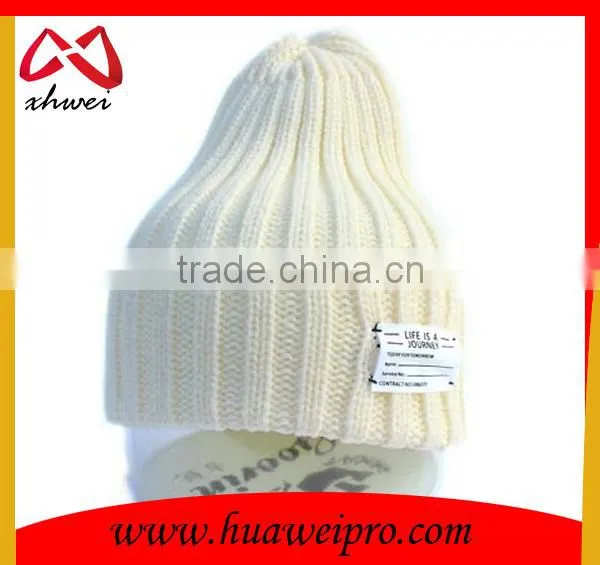 Wholesale Custom Handmade Beanie Hat With Woven Label 100% Acrylic Long Beanie photo-5