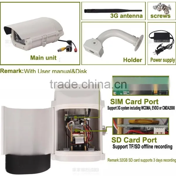 32GB SD Card CCTV Surveillance Waterproof SIm Card 3g Video Camera photo-3
