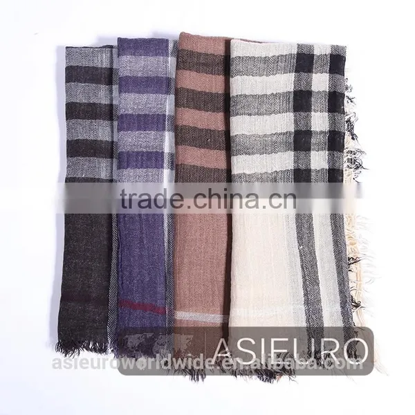 Yarn Dyed Woven Stripe Scarf For Unisex , BSCI and Sedex photo-2