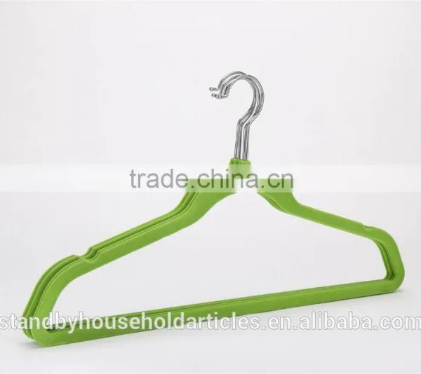 HM-003 70g Velvet Non Slip Suit Hanger With a Notch For Clothes Indoors Use 10pk Color Sleeve Quality Choice photo-2