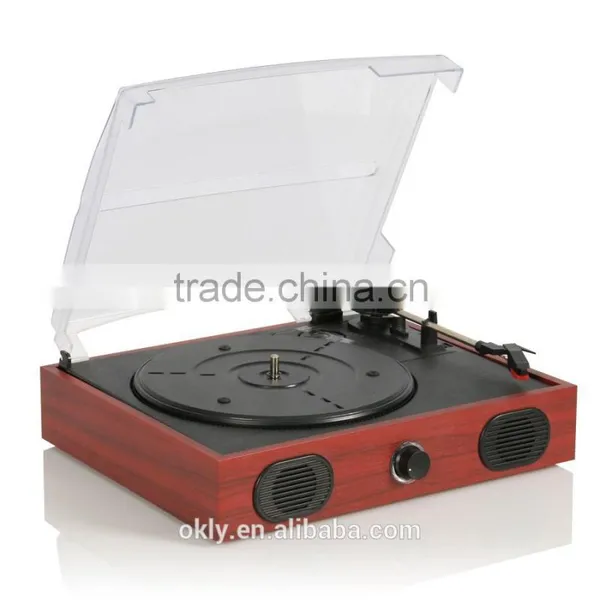 Antique USB Turntable 3 Speed Record Player Vinyl to MP3 Converter Stereo Speakers photo-2