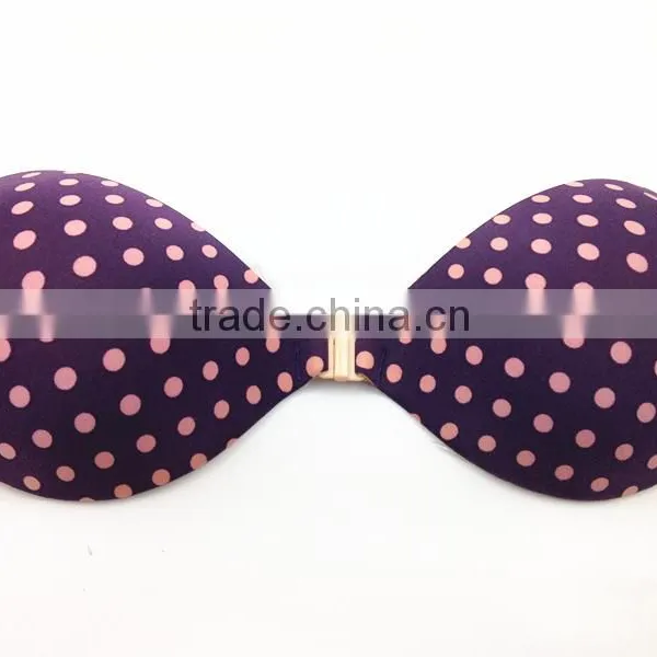 Popular With Young Girl Adhesive Sponge Strapless Bra Best Quality Bra With Cute Dot Design photo-6