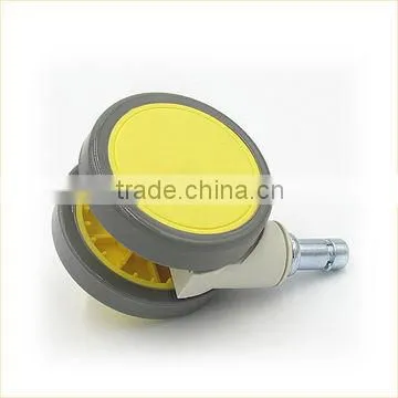 China Popular 65mm Yellow Nylon 360 Swivel Medical Caster photo-3