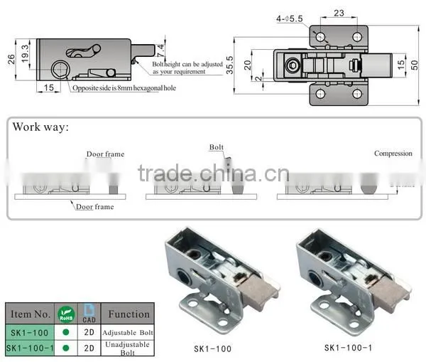 SK1-100 Compression Door Latch for Good Sealed Cabinet photo-3