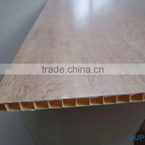 Pvc Material Construction Building Pvc Ceiling 595x595 Ceiling Design Wood Color Wall Panel Interior Decoration photo-6