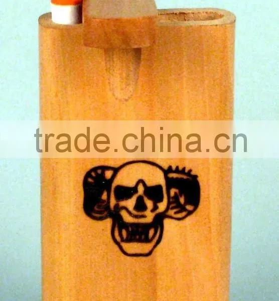 Cedar Wood Smiley Face Dug Out Pipe photo-2