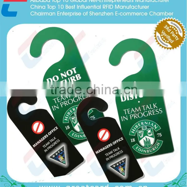 Promotional Custom Printing Plastic PVC Door Hanger Tags for Hotel photo-6