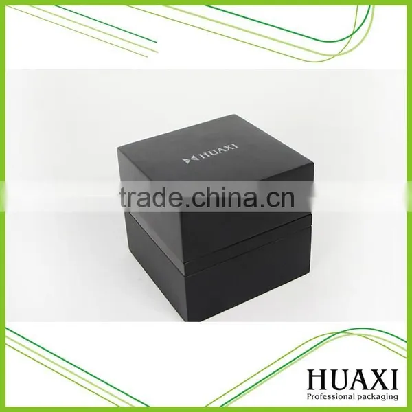 High Quality Matt Black Wooden Watch Box photo-3