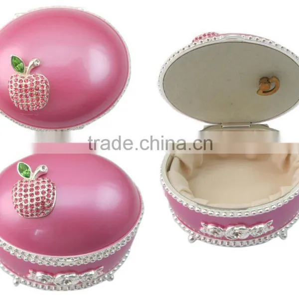 High Quality Elegant Musical Box With Rhinestones Crystals Enamel Decoration and Various Colors photo-6