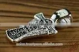 Silver 925 Cross Crucifix & Angel. Russian & Greek Orthodox Style. Burnished Silver photo-3