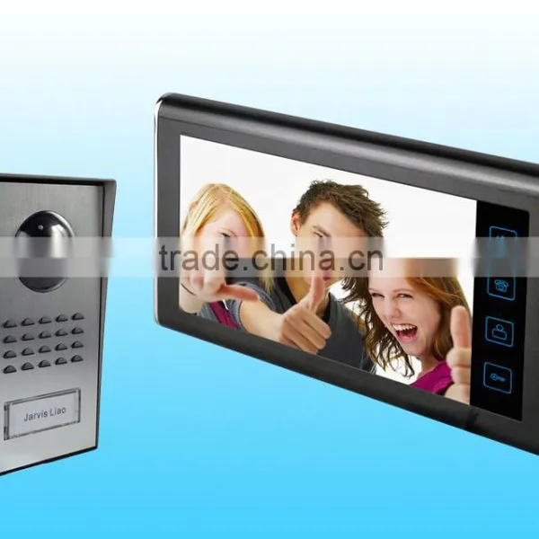 Hot Sale 7inch TFT LCD Touch Screen Handfree Indoor Monitor With Touch Key and Unlock Night Vision Camera Video Doorphone photo-2