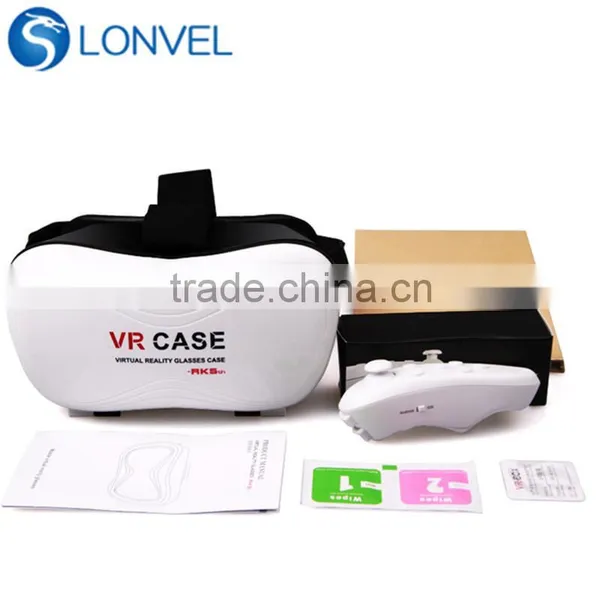 2016 Head Mount Plastic VR BOX 2.0 Version VR Virtual Reality Glasses Cardboard 3D Game Movie for 4.7" - 6.0" Smart Phone photo-5