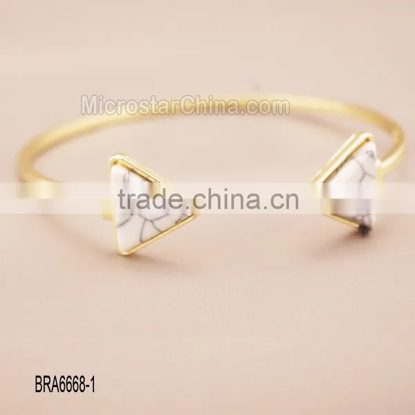 New Fashion Geometry Triangle Turquoise Bangles photo-2
