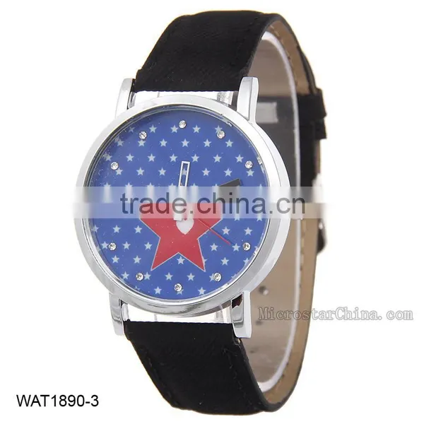 NEW Vintage Star Jean Canvas Wrist Watch photo-3