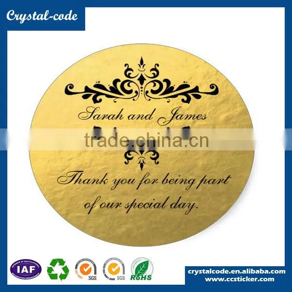 Custom Printed Sticker Manufacturer Gold Foil Sticker photo-3