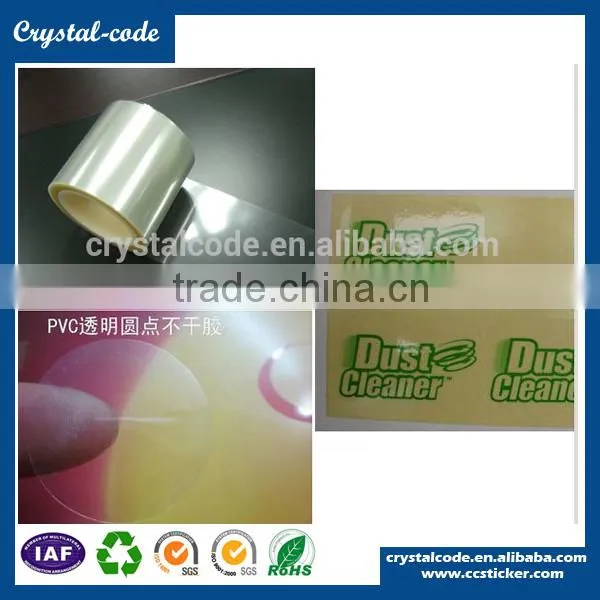Adhesive Paper Roll Clear Transparent Round Label photo-3